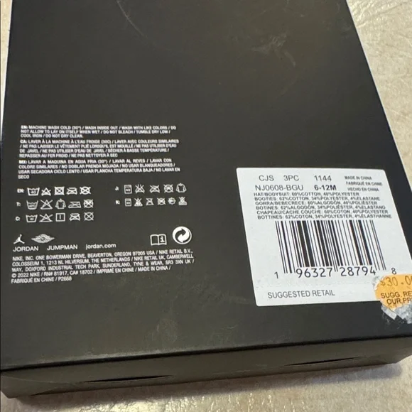 Jordan Baby 3-Piece Set - Navy with Yellow Accents - Picture 6 of 6